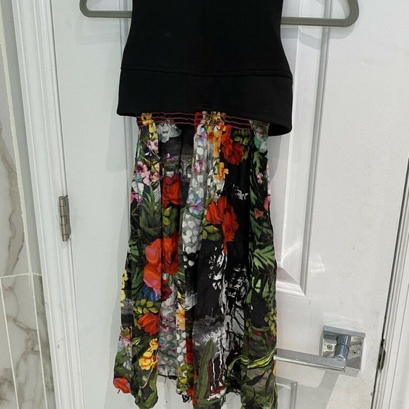 CINDY COUTURE Girls, Black Crop Top Floral Print 6 - Picture 8 of 12